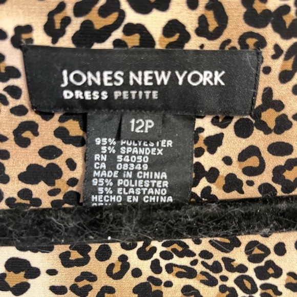 Jones New York Leopard Print Fitted Dress - Picture 9 of 12